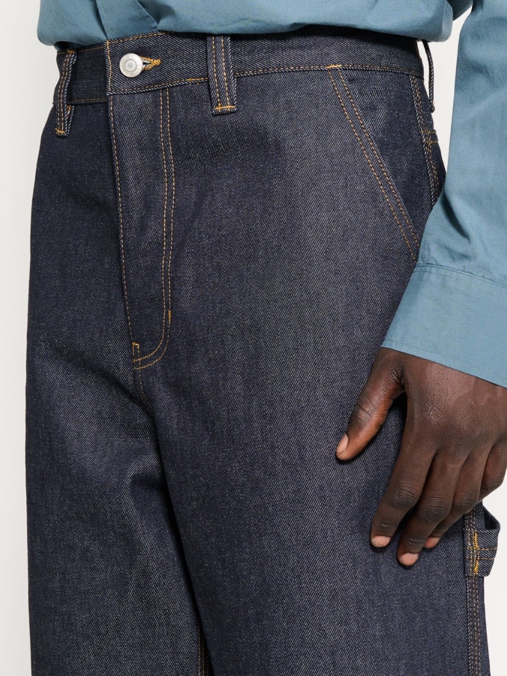 STÜSSY WORKGEAR CARPENTER PANTS DENIM RAW INDIGO